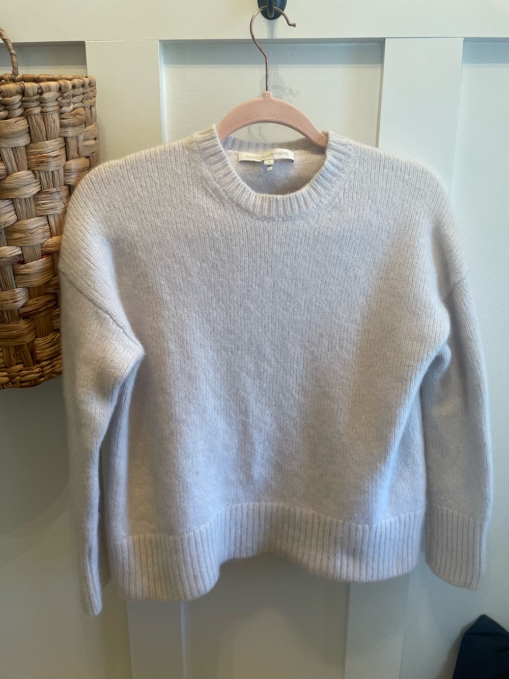 NakedCashmere Light Cream Crewneck Cashmere Sweater